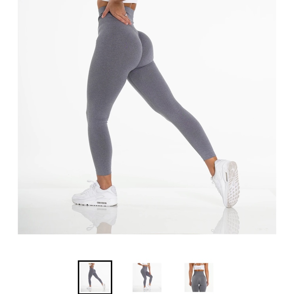 NVGTN Grey Scrunch Butt High-Waist Leggings - never worn or washed